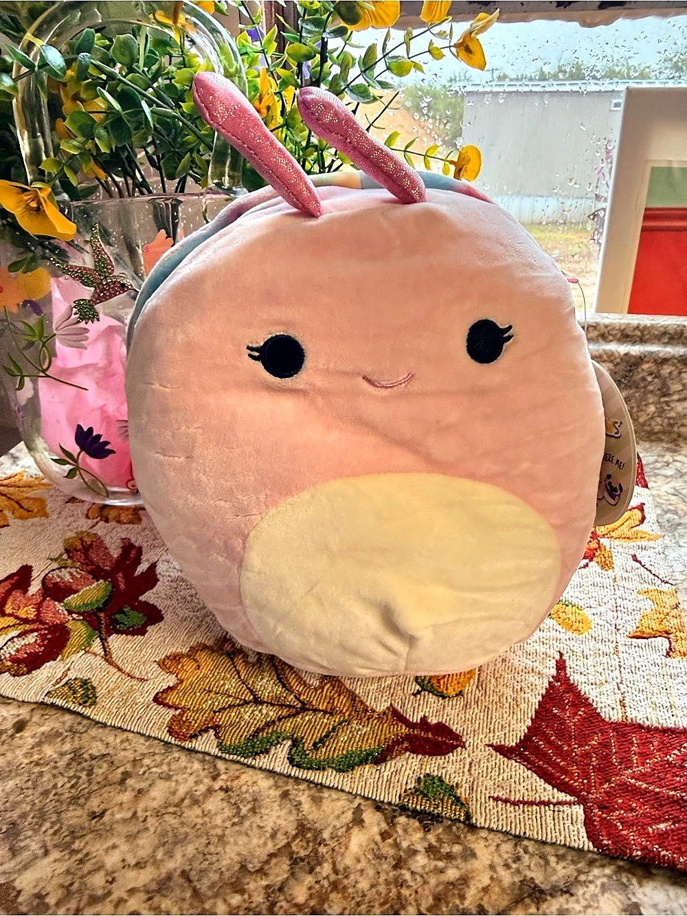 Kellytoy Squishmallows Pink Multicolor Plush NWT